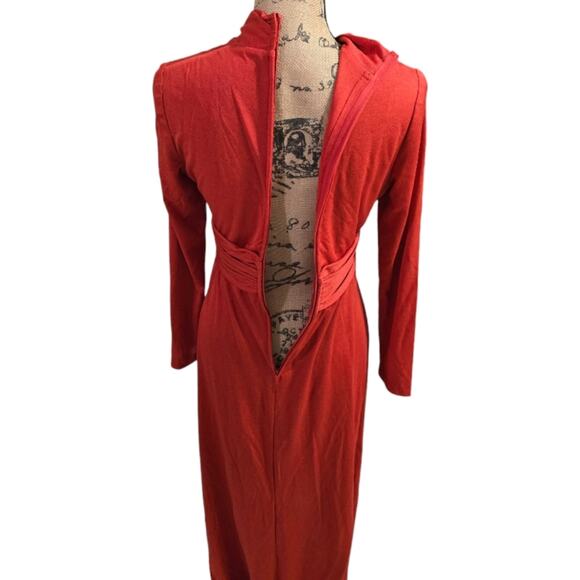 Vintage Handmade Sexy DEEp V neck Dress Size XS - Picture 5 of 5